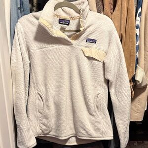 Patagonia Cream Quarter-Zip Fleece